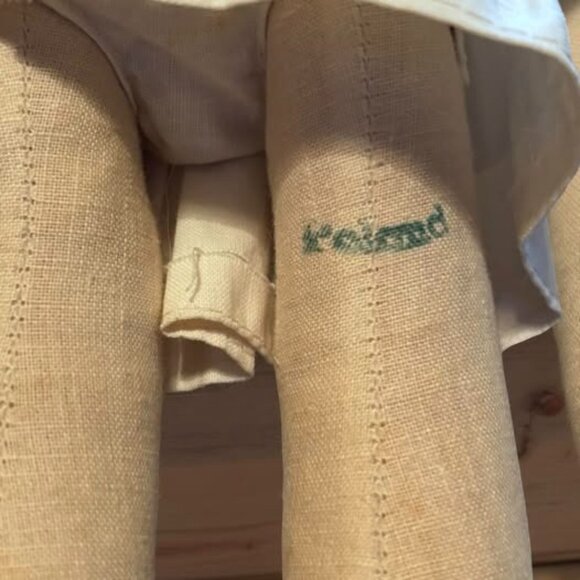 Vintage Polish Sawdust  Folk Art Cloth Doll 14” Cloth Composition Mask Face - Picture 3 of 13